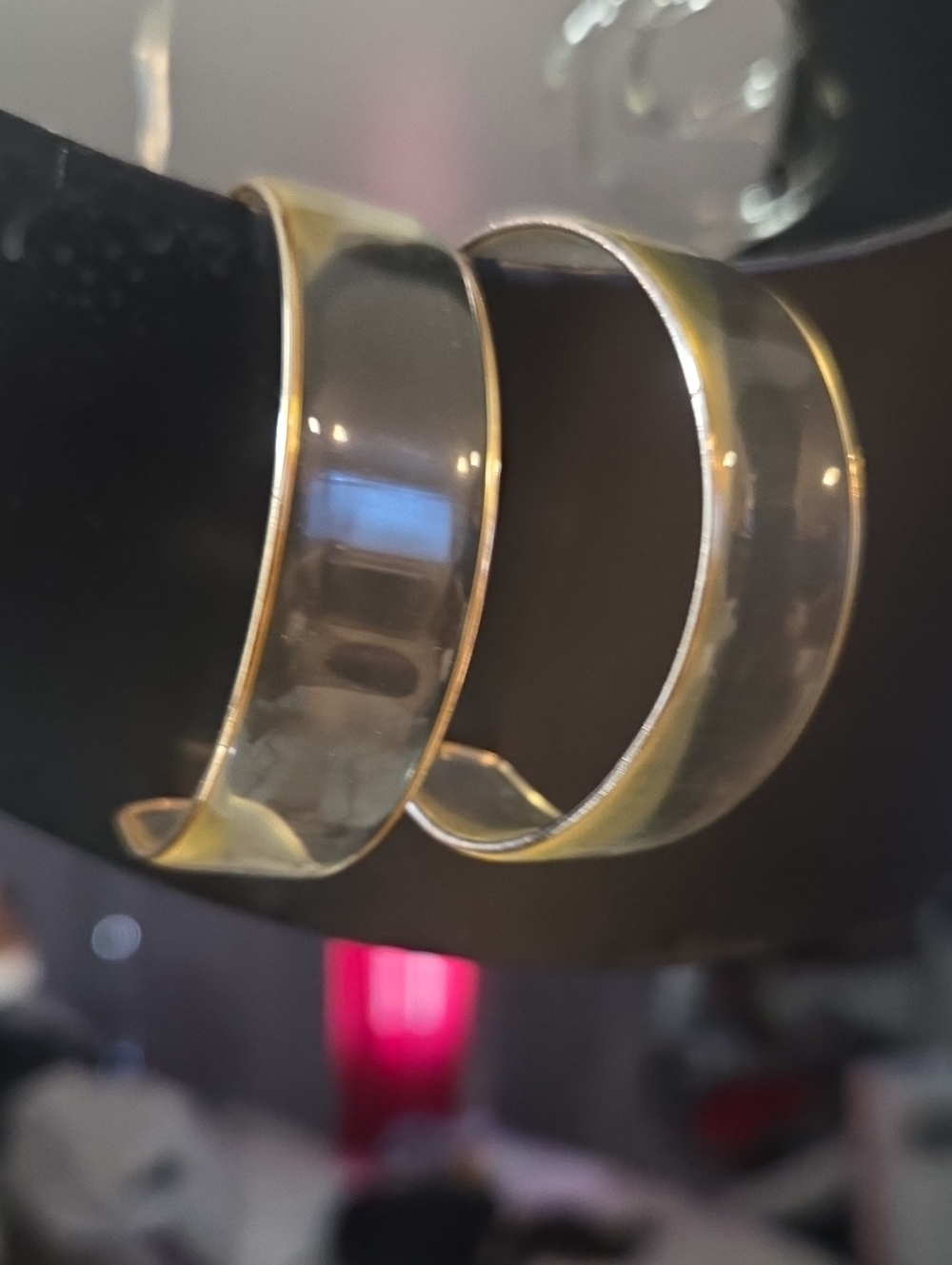 Gold-Tone Clear Hoop Earrings